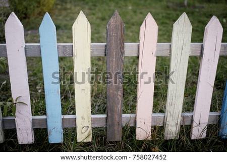 Colorful Wood Fence
