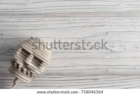 human skull from wooden puzzles