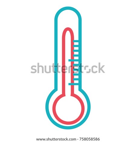 thermometer icon over white background vector illustration