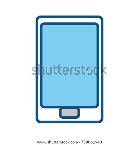 smartphone icon over white background vector illustration