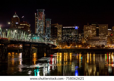 Downtown Portland after dark 2