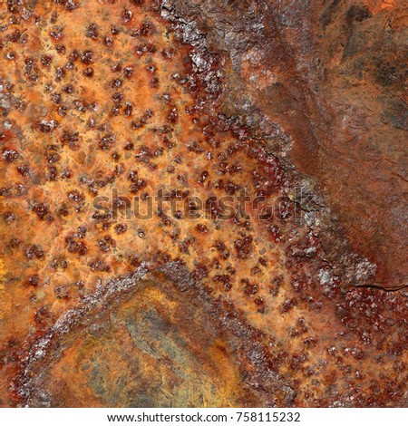 Structures of rusty iron, at the beach on the island of Sylt, Germany
