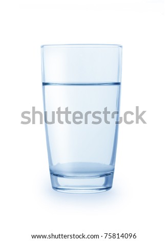 Glass of clean water isolated on a white background Royalty-Free Stock Photo #75814096