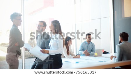 Picture of businesspeople having meeting in conference room