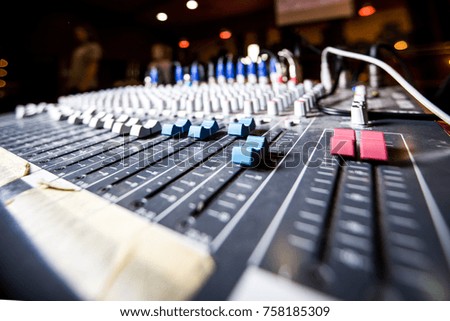 professional mixing console