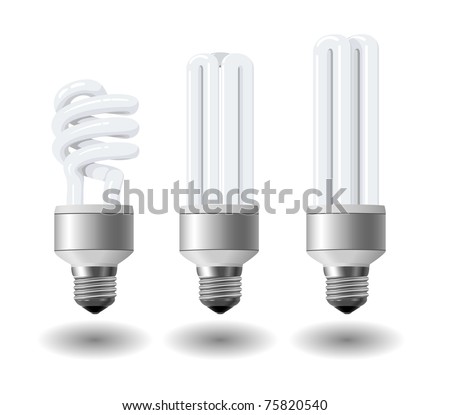 Economic light bulb set eps10 Royalty-Free Stock Photo #75820540