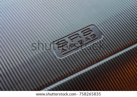 SRS (Supplemental Restraint System) air bag symbol in the car
