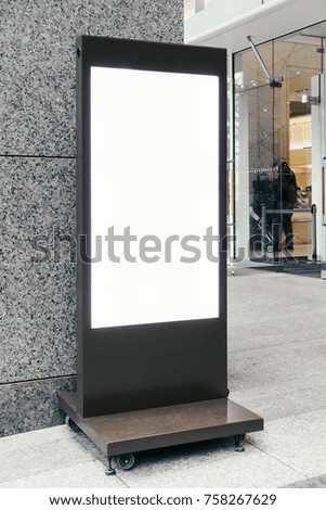 Blank Billboard Banner light box template display perspective in station