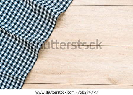 Kitchen cloth on wood table with copy space - Vintage Filter
