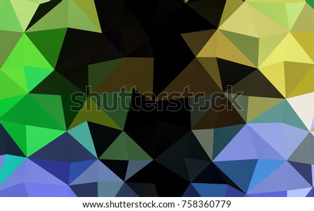 Light Multicolor, Rainbow vector triangle mosaic template. Geometric illustration in Origami style with gradient.  A completely new design for your business.