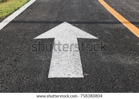 keep going arrow up bicycle lane