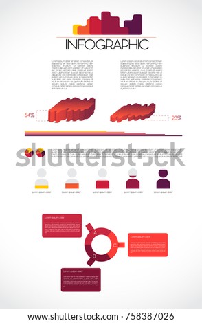 Simple red Infographic