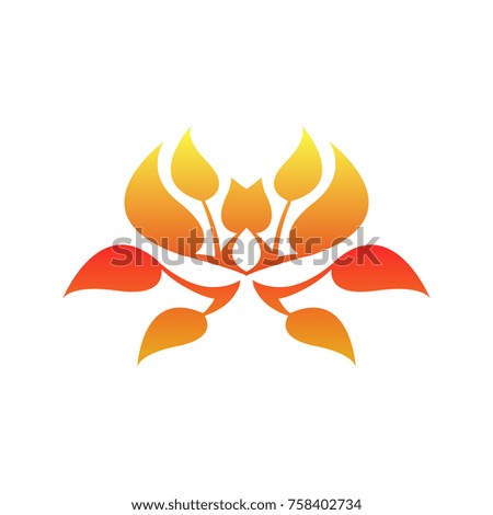 Fire flame logo template.

