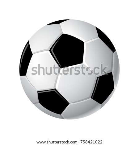 Soccer ball - modern vector realistic isolated clip art