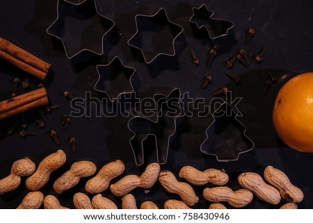cookie cutters and peanuts tell a Christmas story