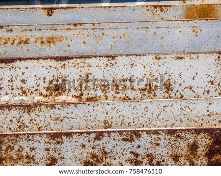 Type corroded iron rusty on metal surface textured background