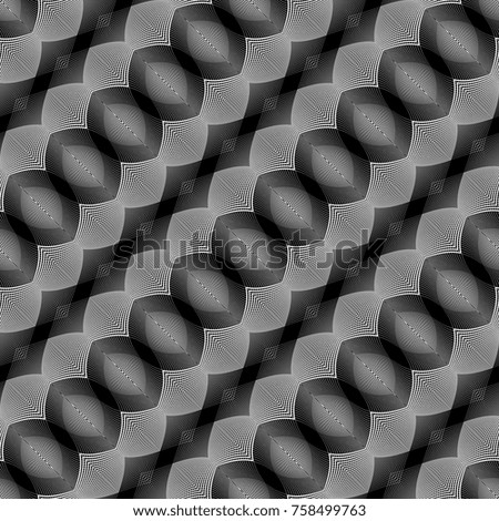 Design seamless monochrome grid pattern. Abstract background. Vector art. No gradient