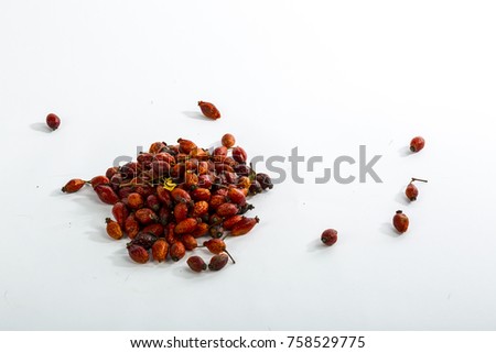 Rosehip berries dried