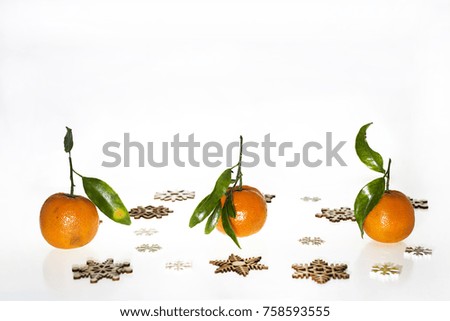 Christmas mandarins abstract photo. Winter background idea.