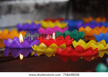 colorful flower candles