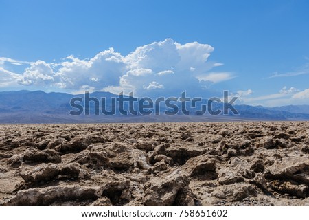 Landscape shot of the Devil's Golf Course area in Death Valley National Park