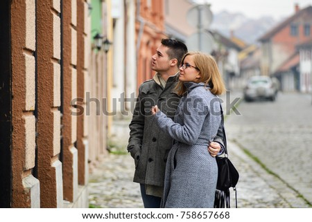 Young couple on the street