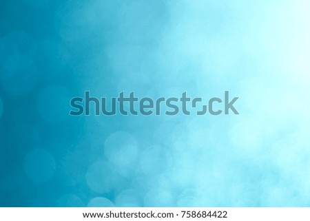 Blue background Abstract Bokeh Christmas.