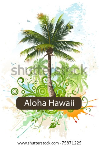 Tropical abstract floral background