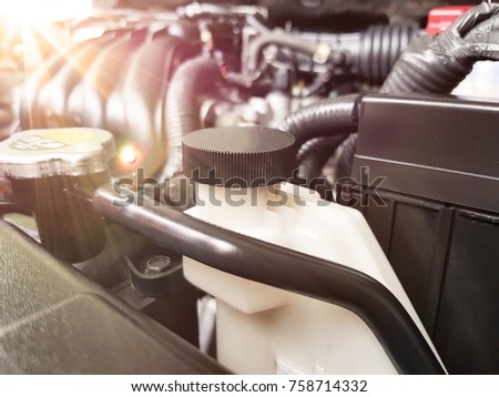 close up the car radiator, engine car