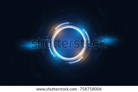 Abstract technology background Hi-tech communication concept futuristic digital innovation background vector illustration Royalty-Free Stock Photo #758758006