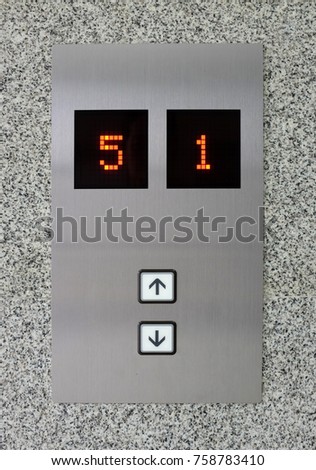 Monitor show number floor in elevator