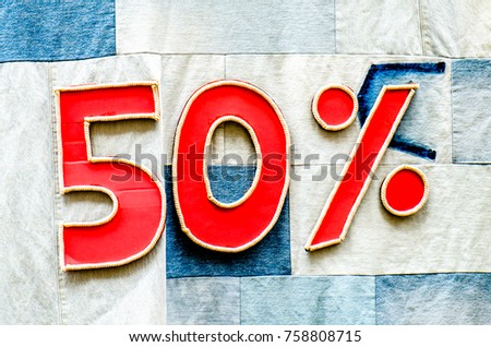 50 percent sale sign - photo