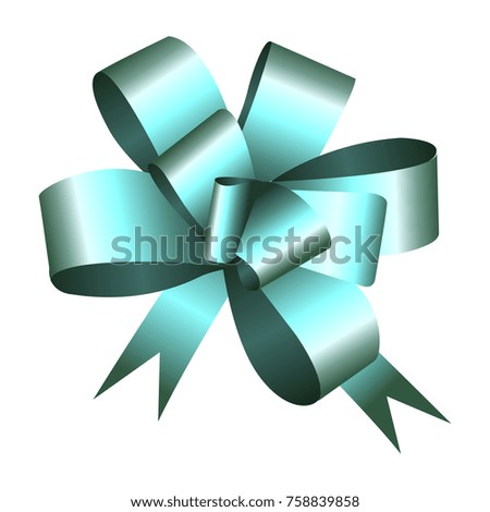 Isolated blue ribbon on a white background, vector illustration
