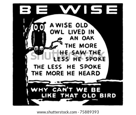 Be Wise - Retro Ad Art Banner