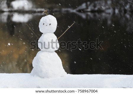 Little snowman, winter concept