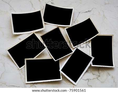 Vintage photographic deckle edged picture frames Royalty-Free Stock Photo #75901561