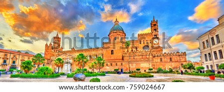 Palermo Cathedral, a UNESCO world heritage site in Sicily - Italy Royalty-Free Stock Photo #759024667