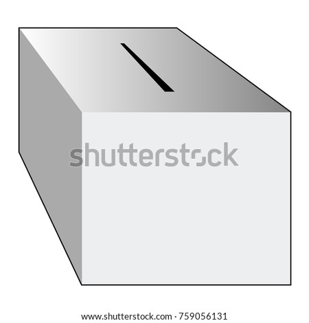 Isolated ballot box on a white background, vector illustration