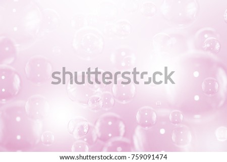 Abstract pink bubbles floating background