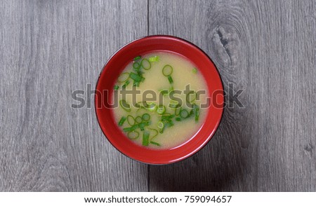 Miso soup with green onion