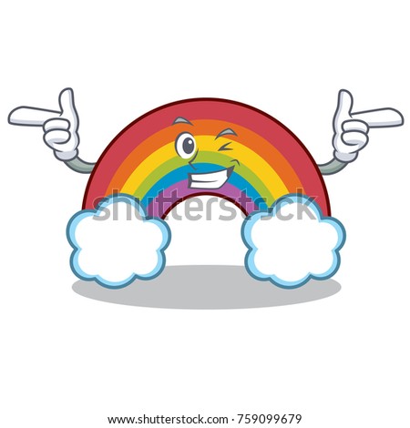 Wink colorful rainbow character cartoon