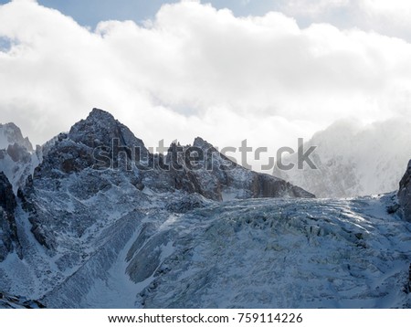 Ala-archa National Park Mountains Kyrgyzstan Tian Shan Asia Winter season