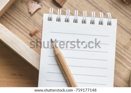 Classic pencil with white paper