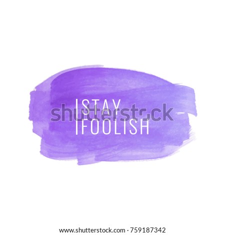 Abstract violet watercolor stroke background
