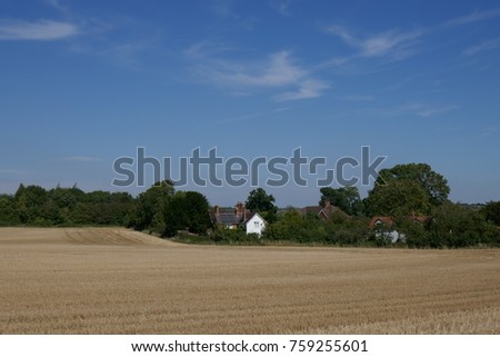 farmhouse, field uk