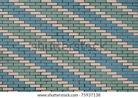 diagonal tiles with white and blue lines
