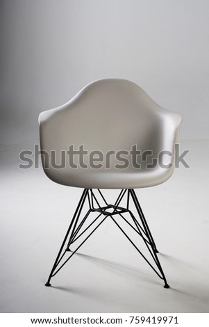 A chair on a white background. Image for design and log furniture. For shops and sellers of the interior. Picture for the desktop. For sellers and designers.