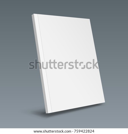 Blank Cover Of Magazine, Book, Booklet, Brochure. Illustration Isolated On White Background. Mock Up Template Ready For Your Design. Vector EPS10