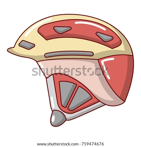 Bike helmet icon. Cartoon illustration of bike helmet vector icon for web