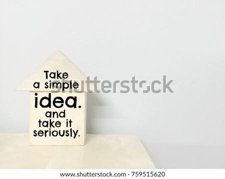 Inspirational quote on blurred background.business concept